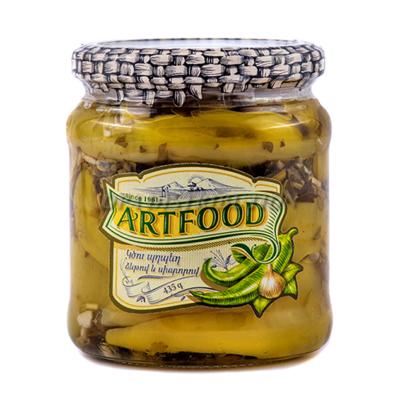 PIMENT VERT MARINÉ A L'HUILE ARTFOOD 435 G