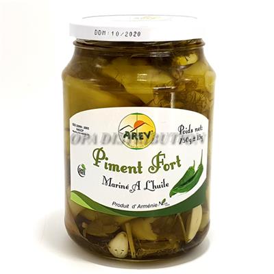 PIMENT VERT MARINÉ A L'HUILE AREV 750 G